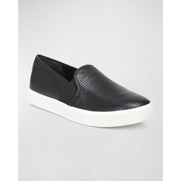 VINCE Women Perforated Leather Blair Slip-On Sneaker - 7 - Picture 1 of 5
